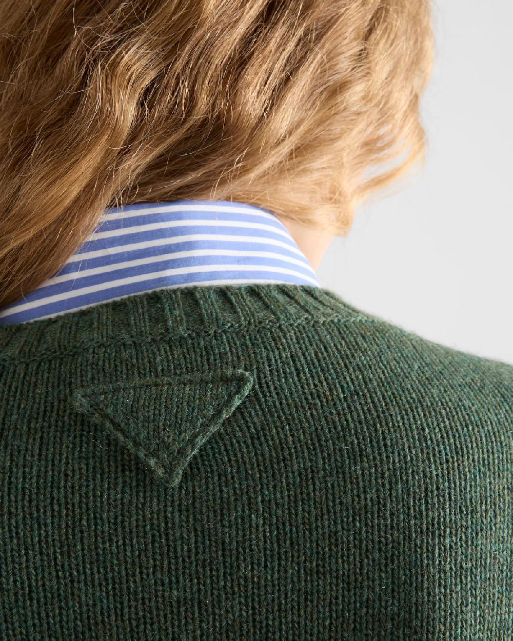 Prada Jersey De Re-Cashmere En Punto Acanalado