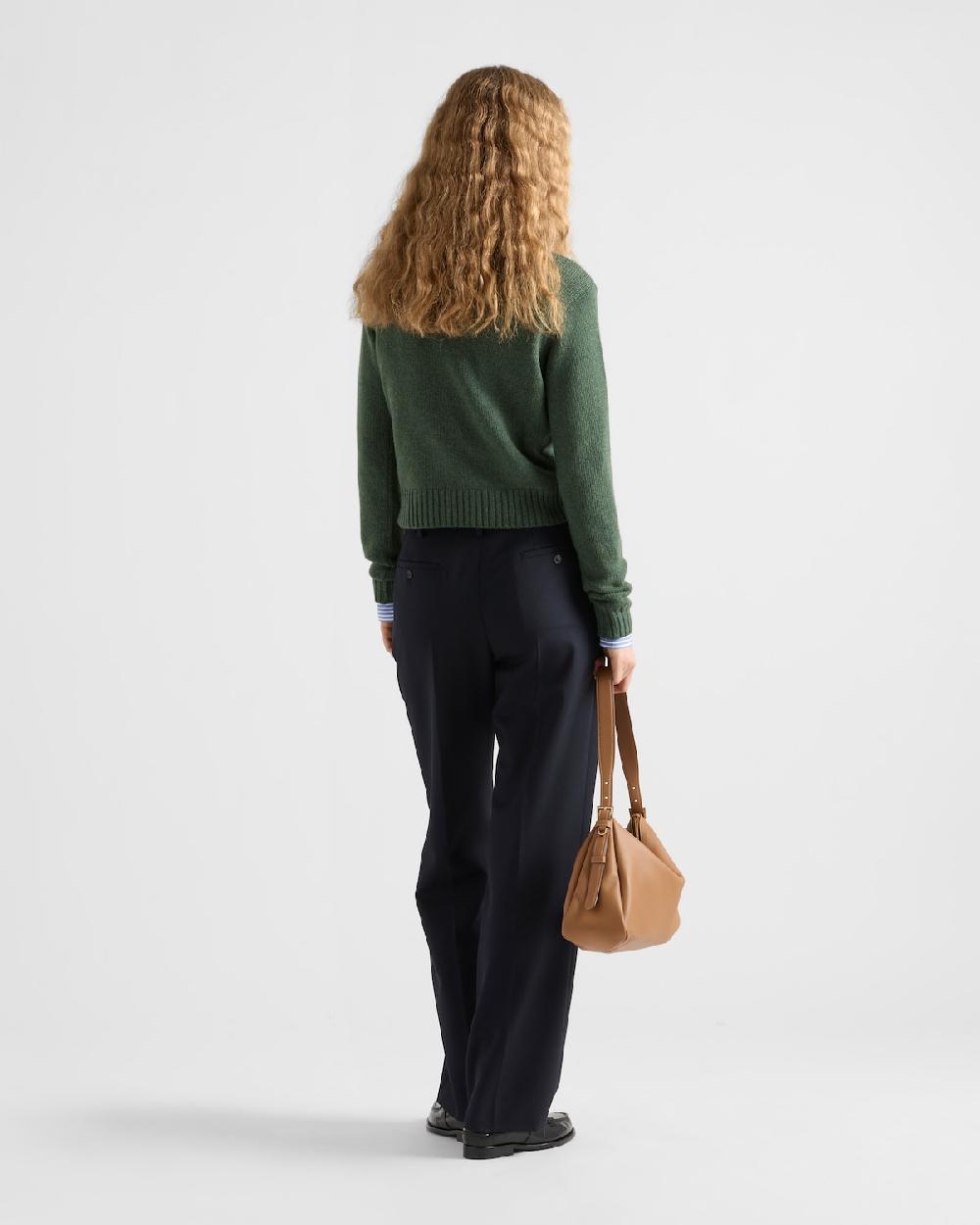 Prada Jersey De Re-Cashmere En Punto Acanalado