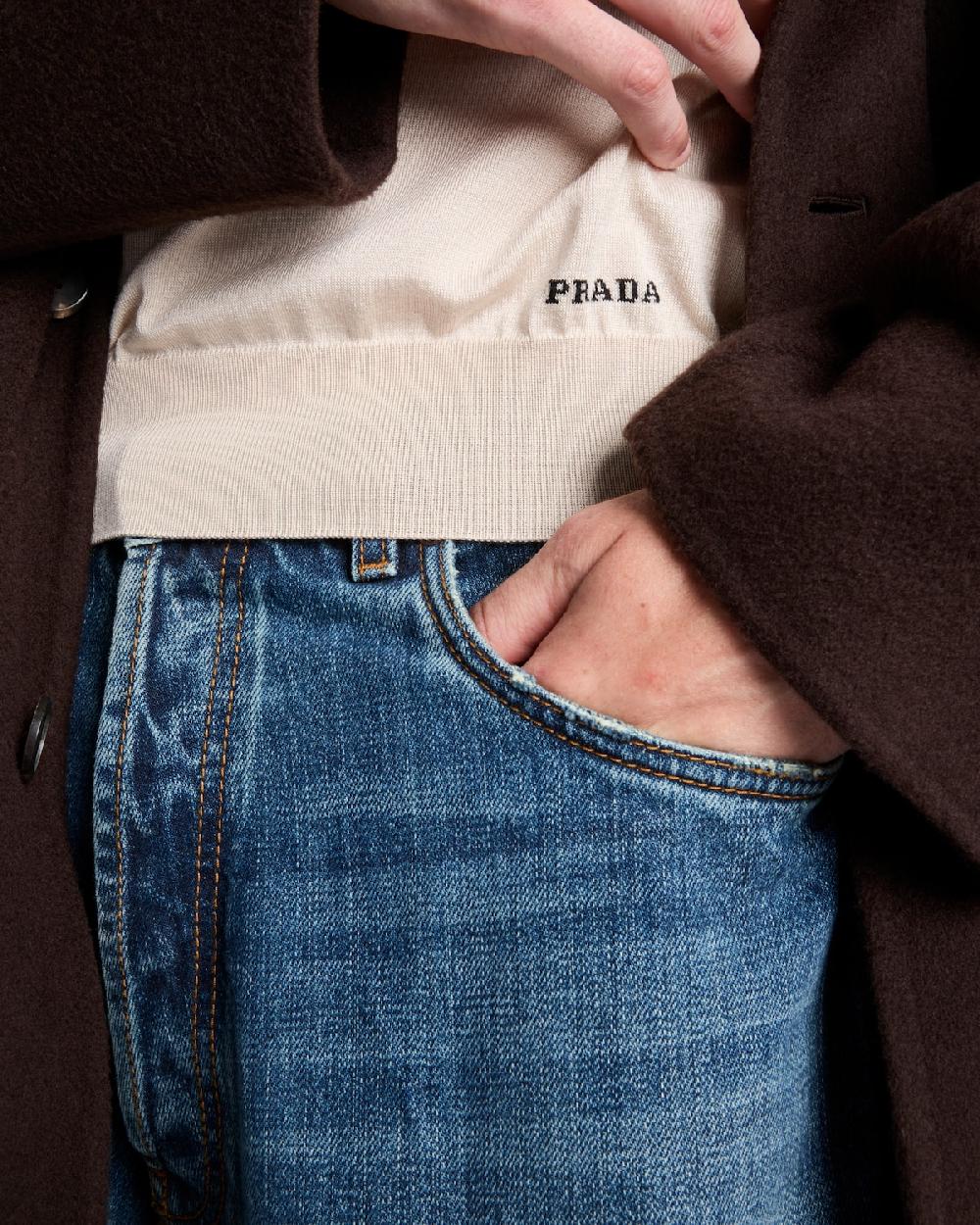 Prada Jersey De Seda Con Escote En V