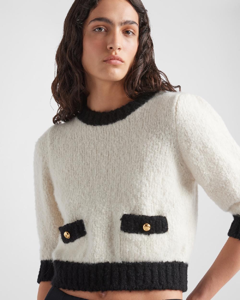 Prada Jersey De Seda Y Cachemir Con Cuello Redondo