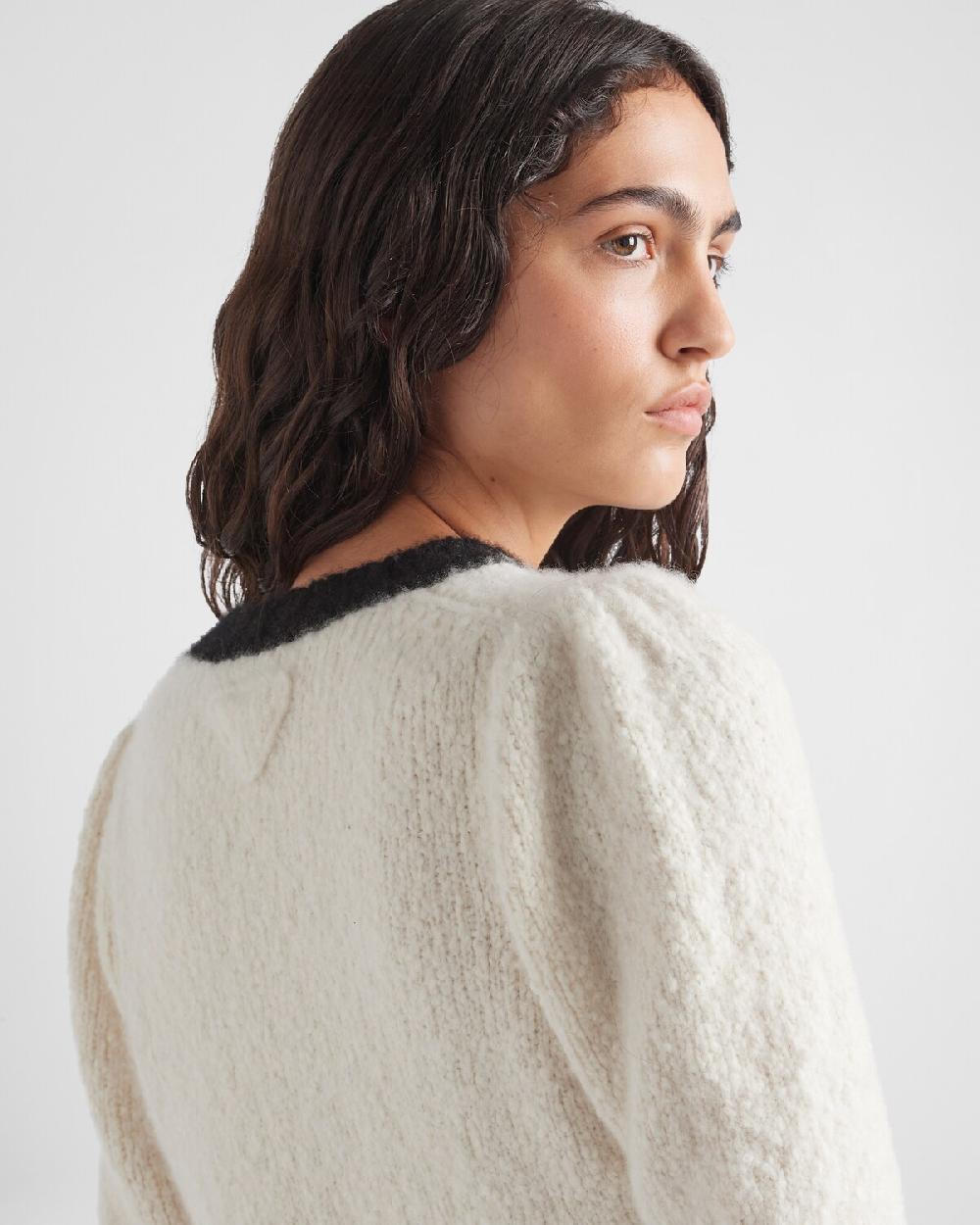 Prada Jersey De Seda Y Cachemir Con Cuello Redondo