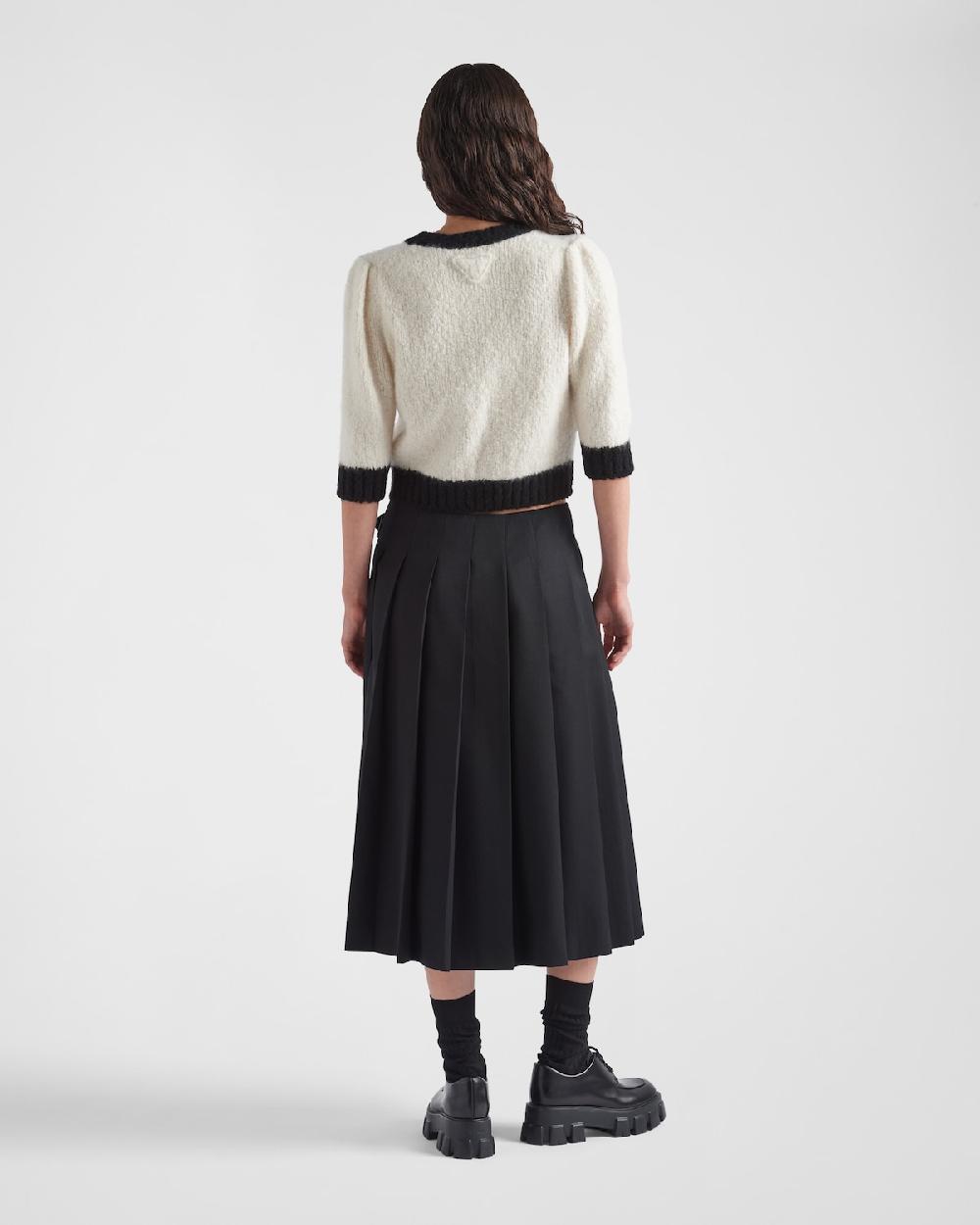 Prada Jersey De Seda Y Cachemir Con Cuello Redondo