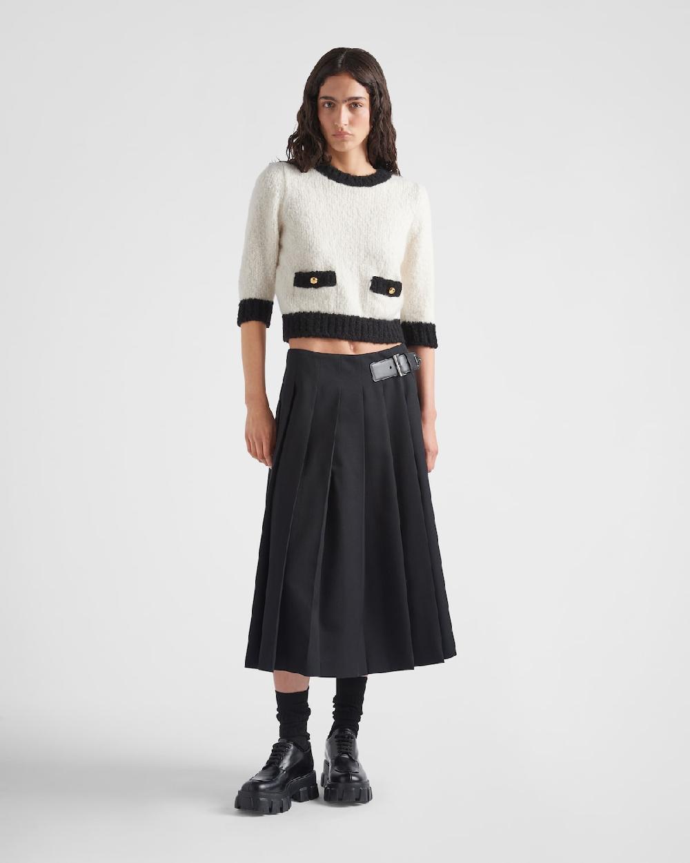 Prada Jersey de seda y cachemir con cuello redondo