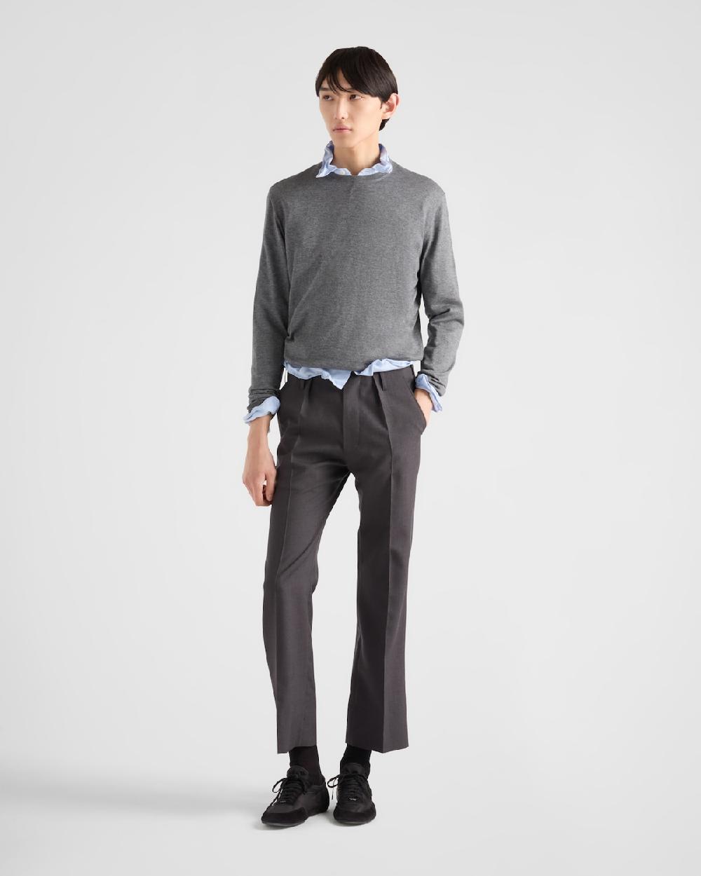 Prada Jersey de seda y cachemir con cuello redondo