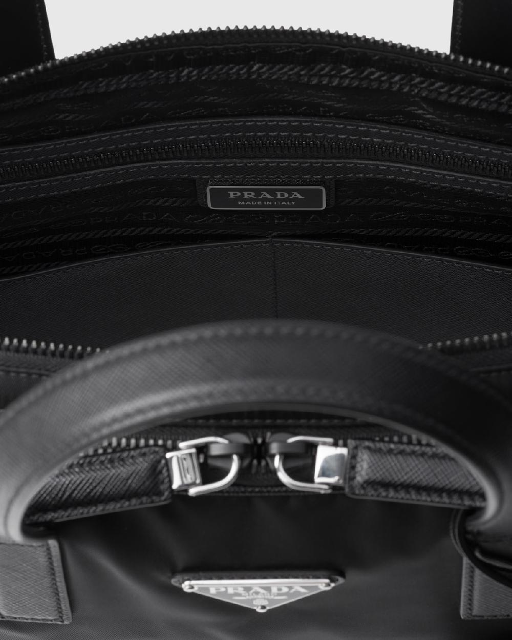 Prada Maletín De Re-Nylon Y Piel Saffiano