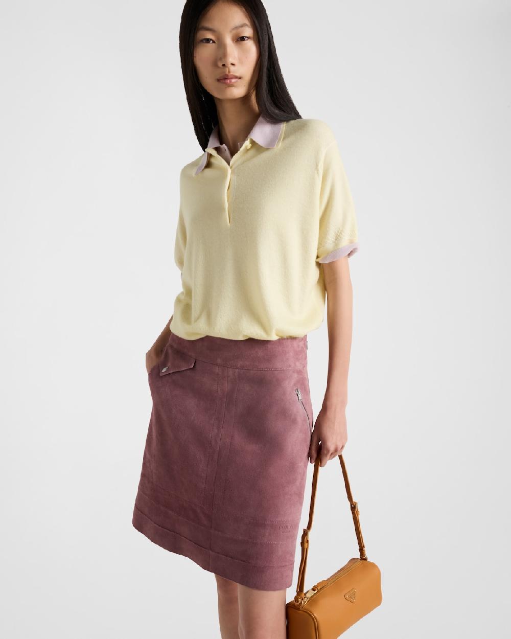 Prada Minifalda De Ante