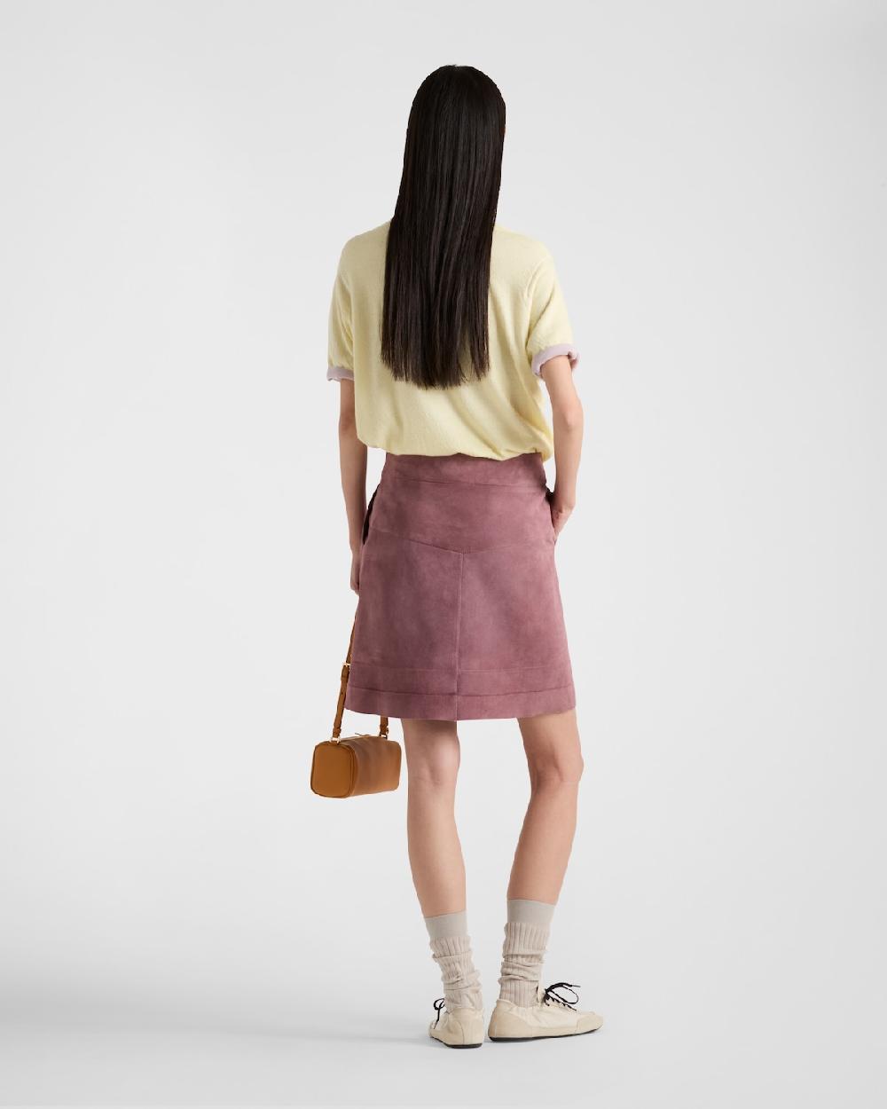 Prada Minifalda De Ante