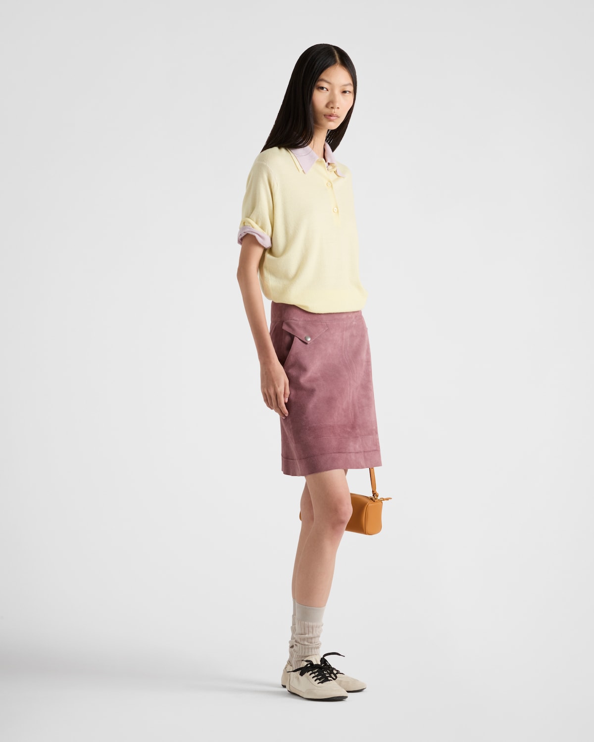 Prada Minifalda de ante