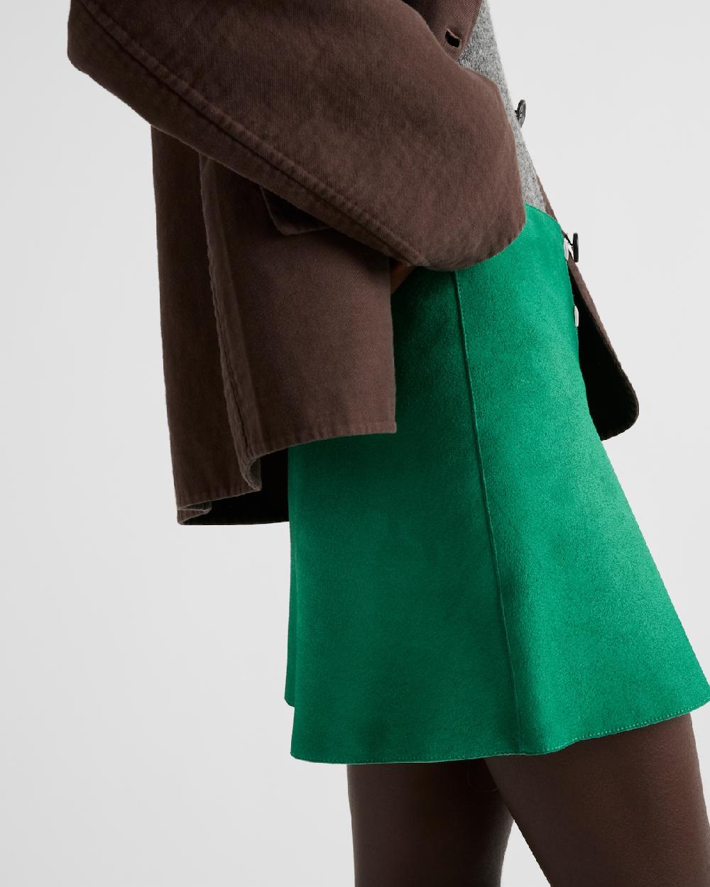 Prada Minifalda De Ante