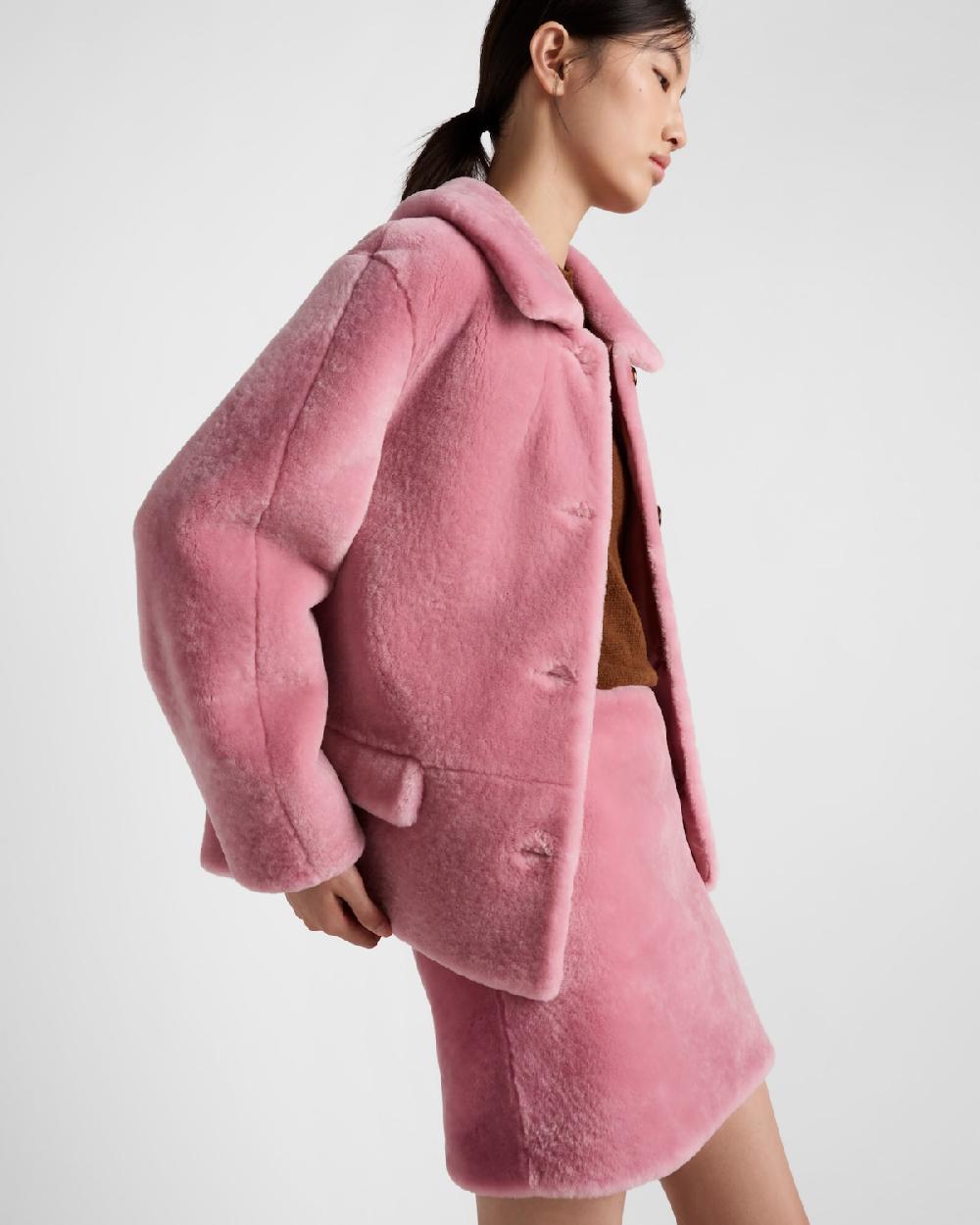 Prada Minifalda De Borreguillo