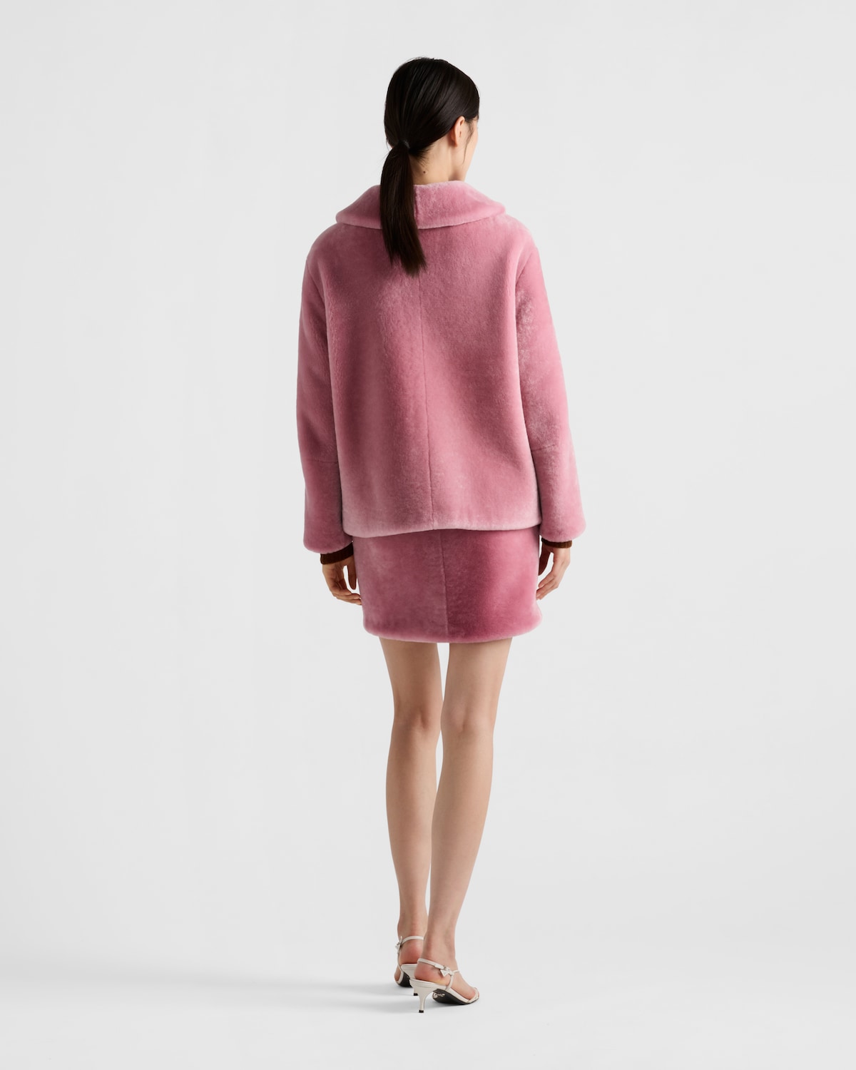 Prada Minifalda De Borreguillo