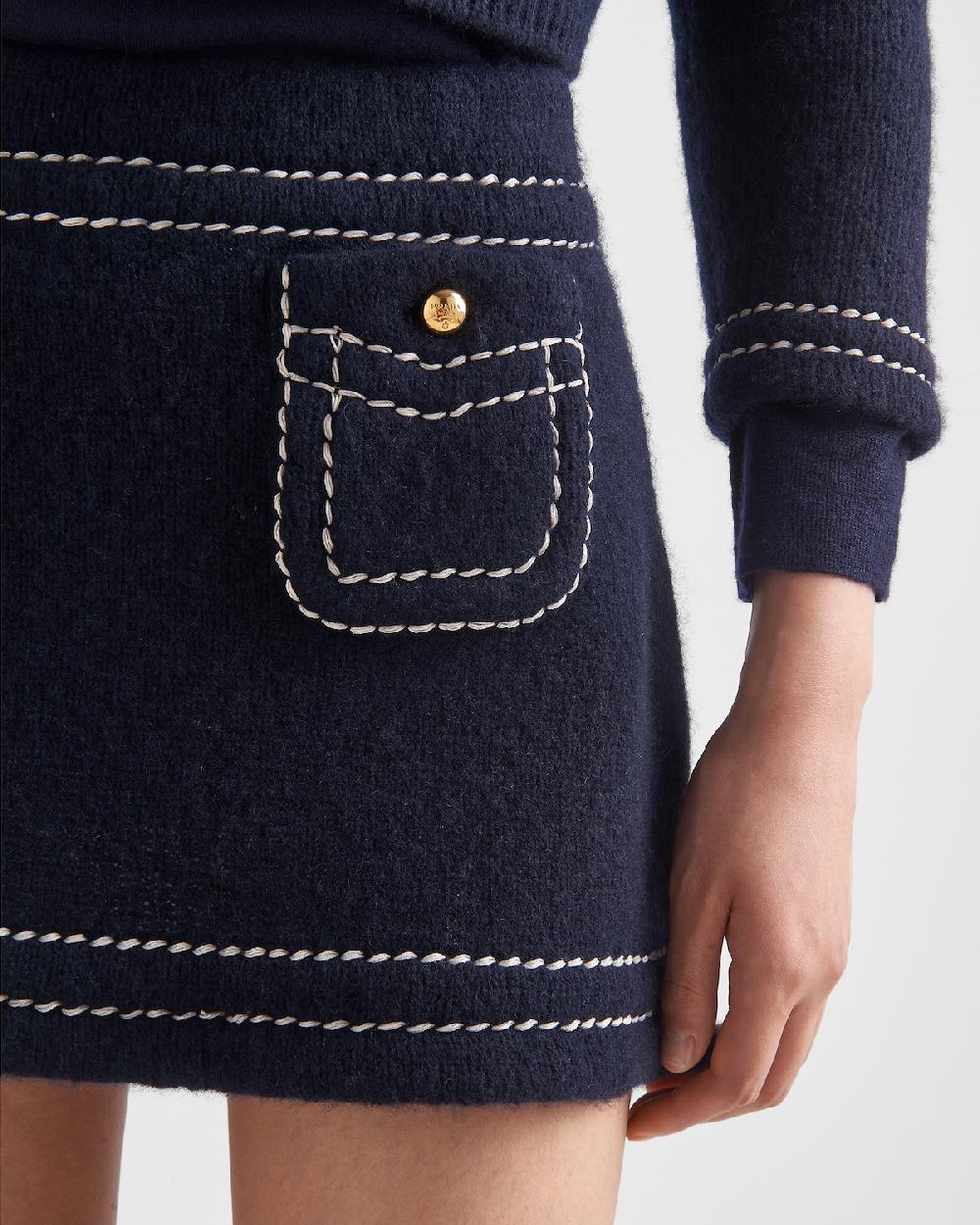 Prada Minifalda De Cachemir