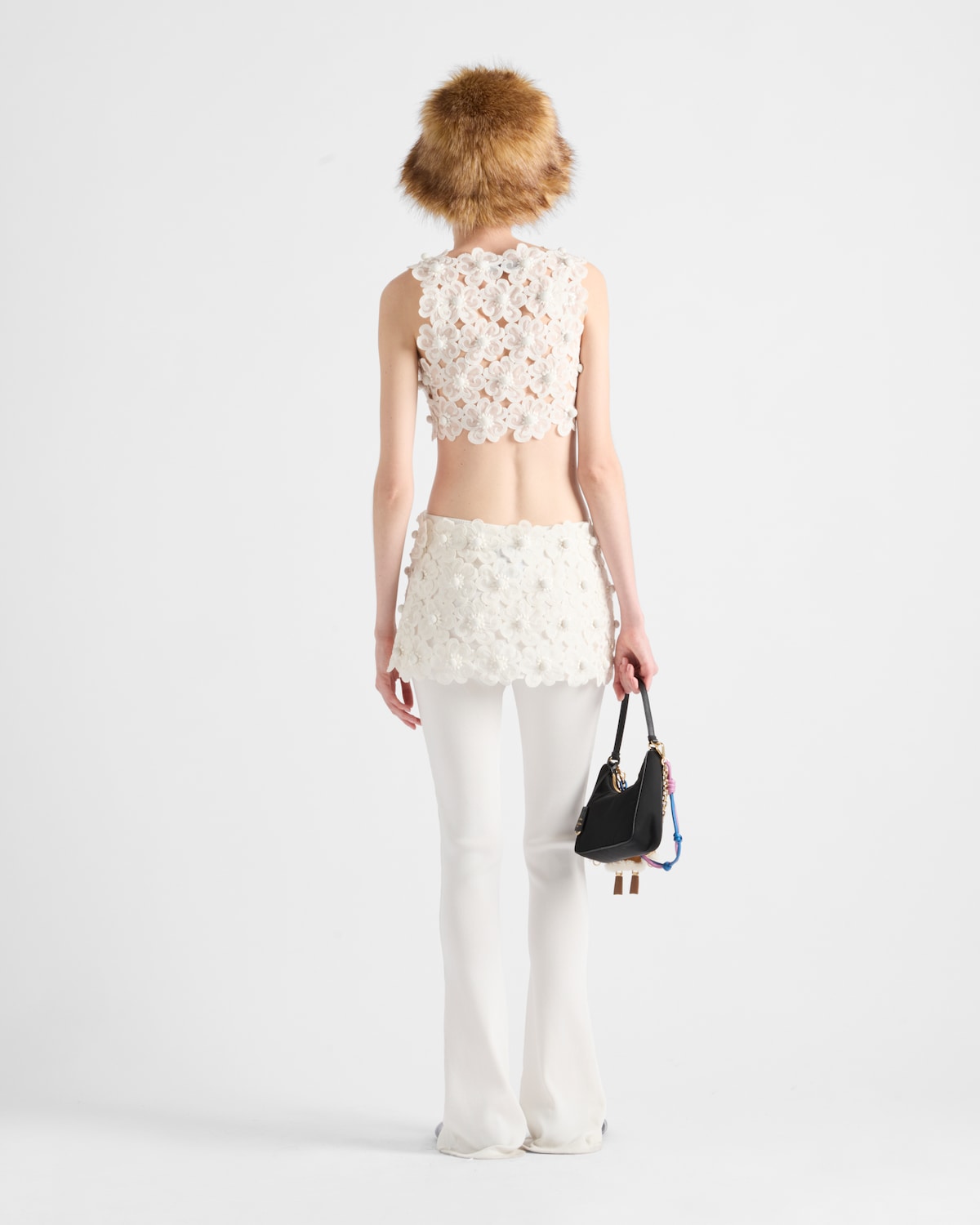 Prada Minifalda De Encaje De Guipur Floral