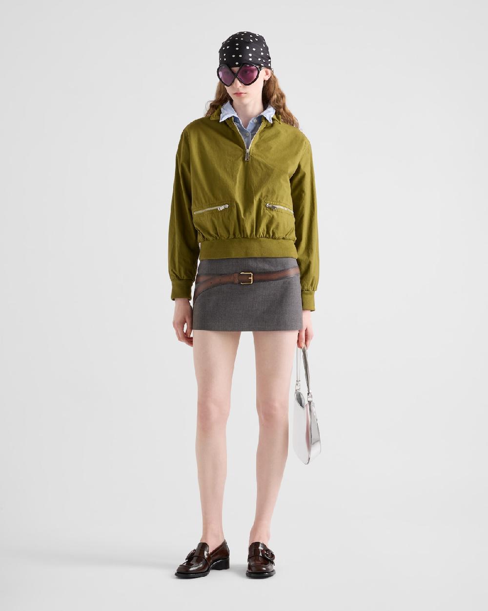 Prada Minifalda de lana técnica