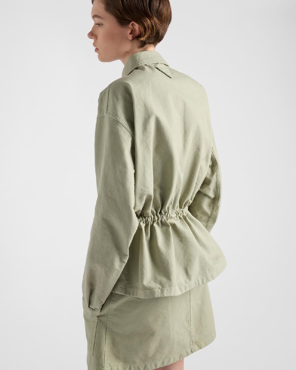 Prada Minifalda De Lona Envejecida