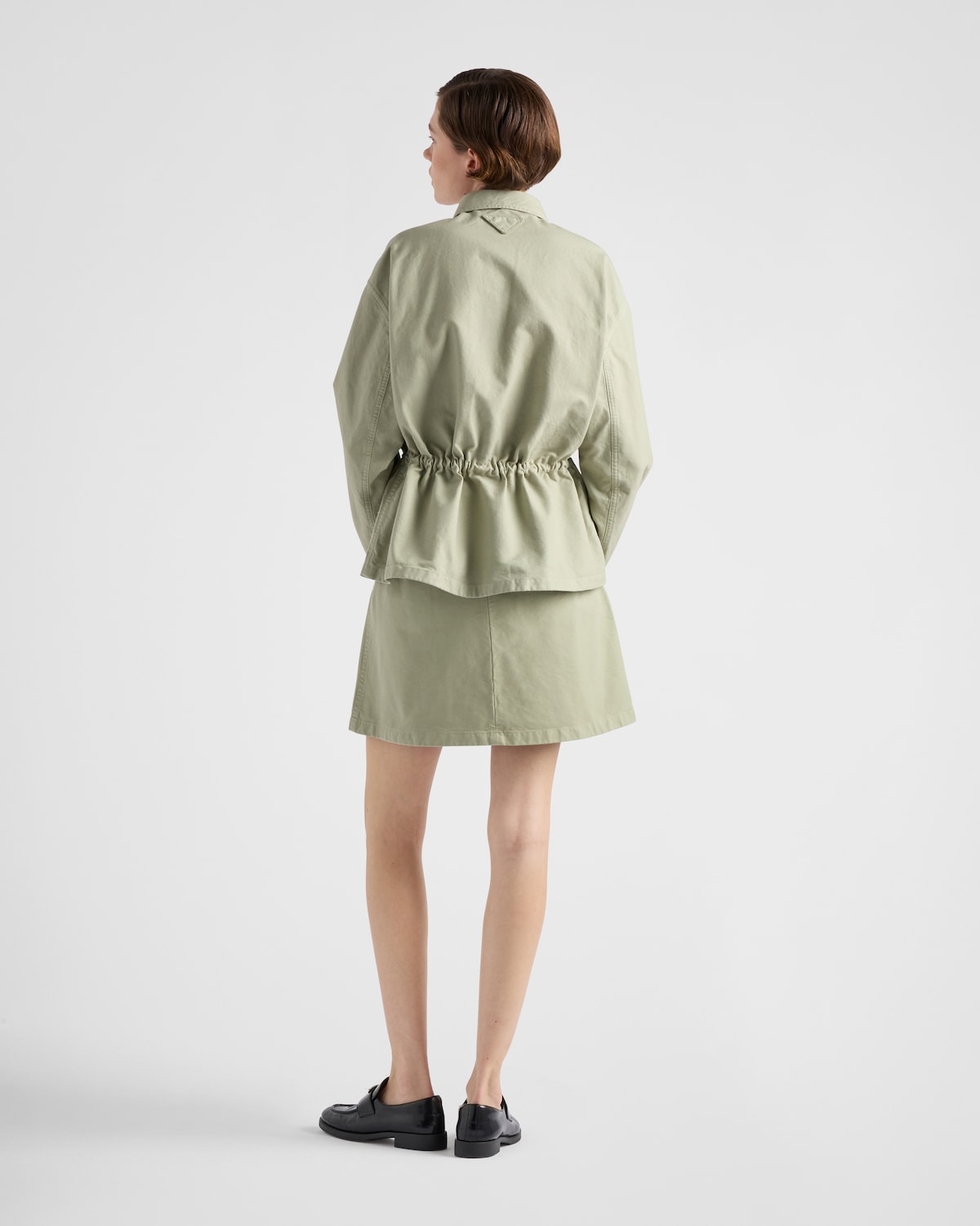 Prada Minifalda De Lona Envejecida