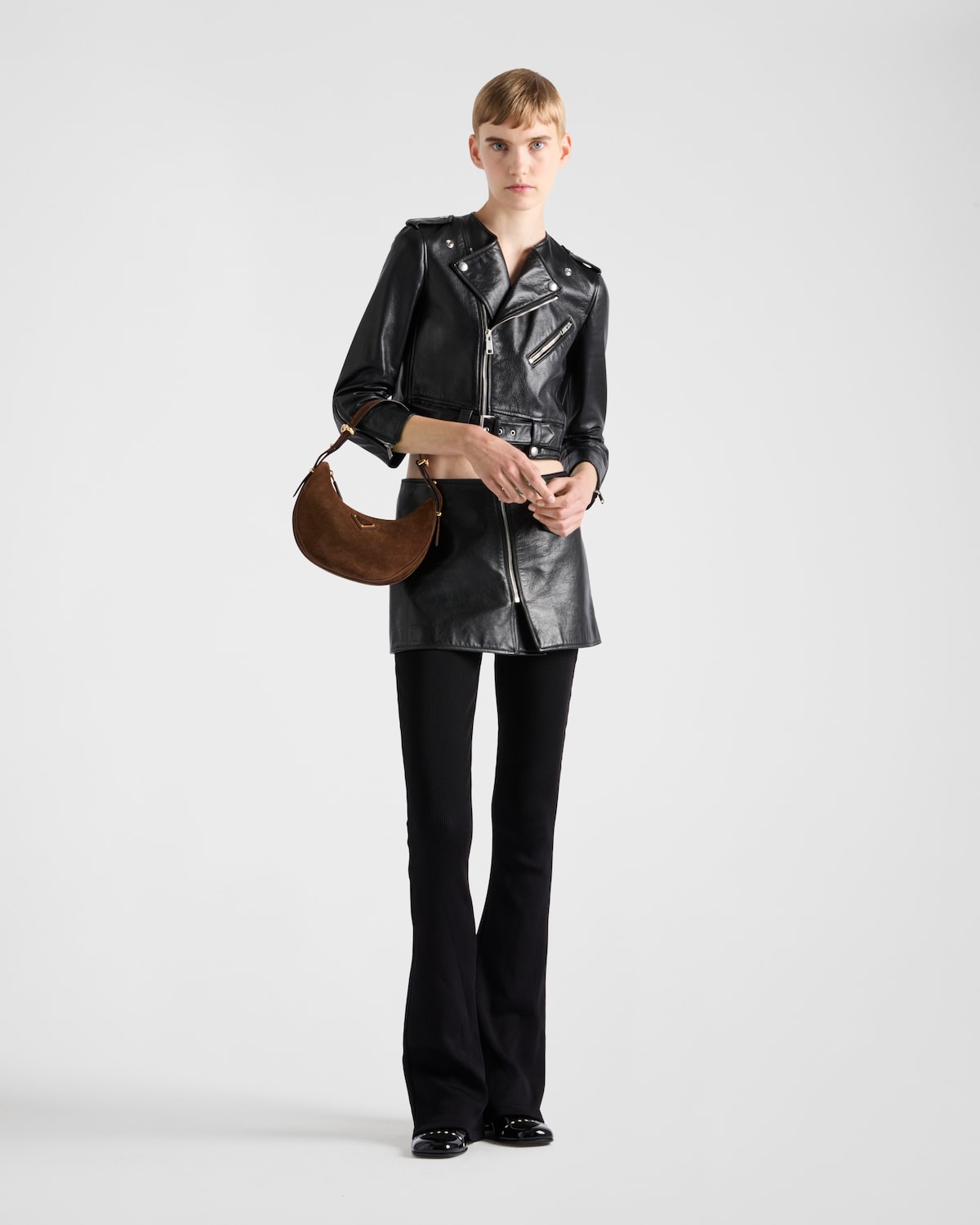 Prada Minifalda de piel