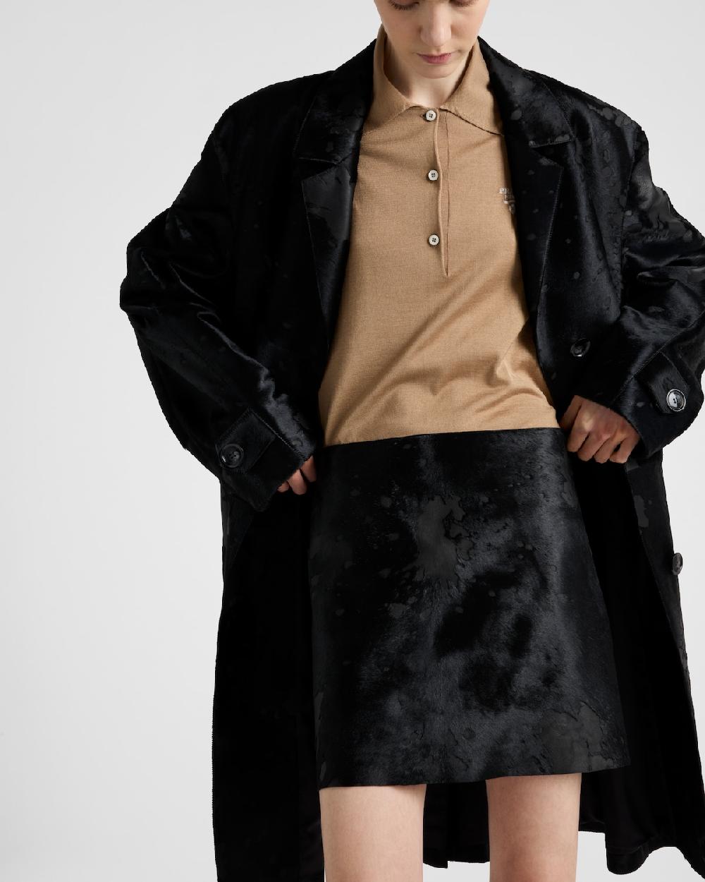 Prada Minifalda De Piel