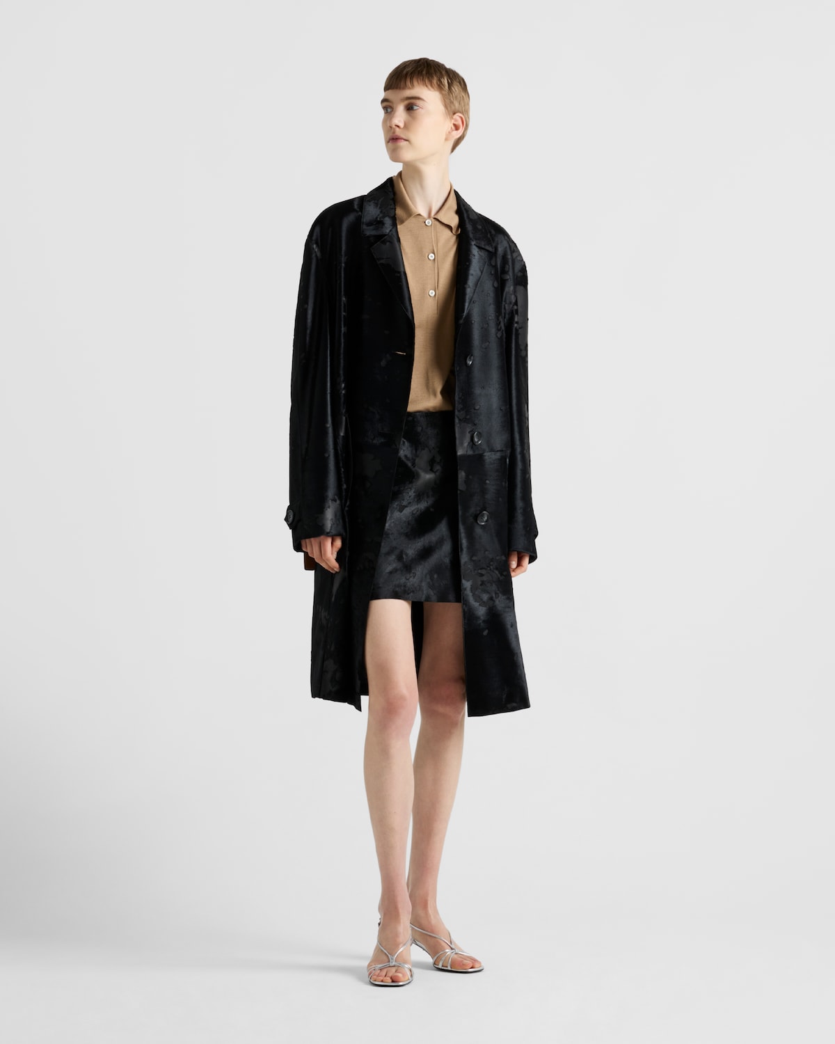 Prada Minifalda de piel