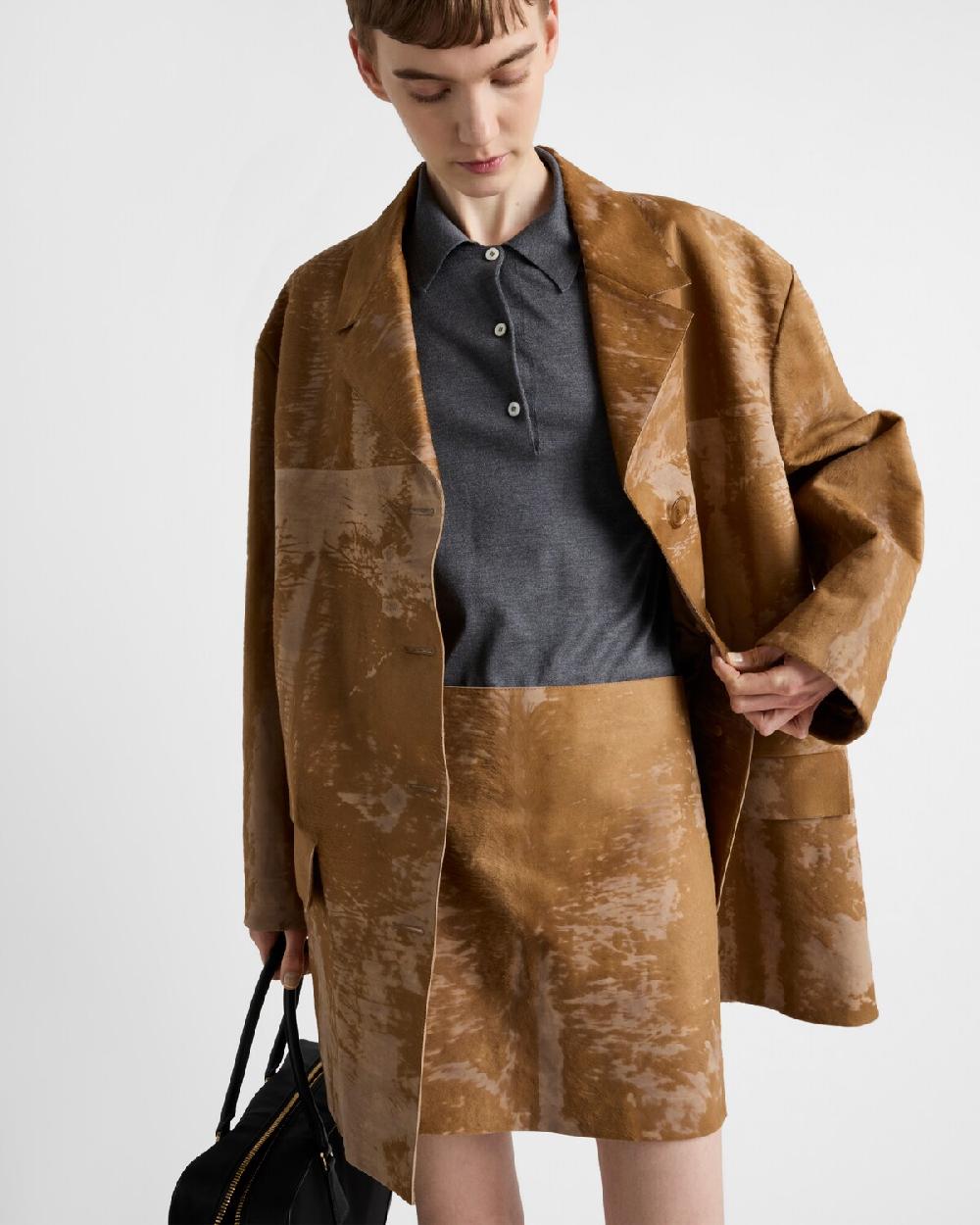 Prada Minifalda De Piel