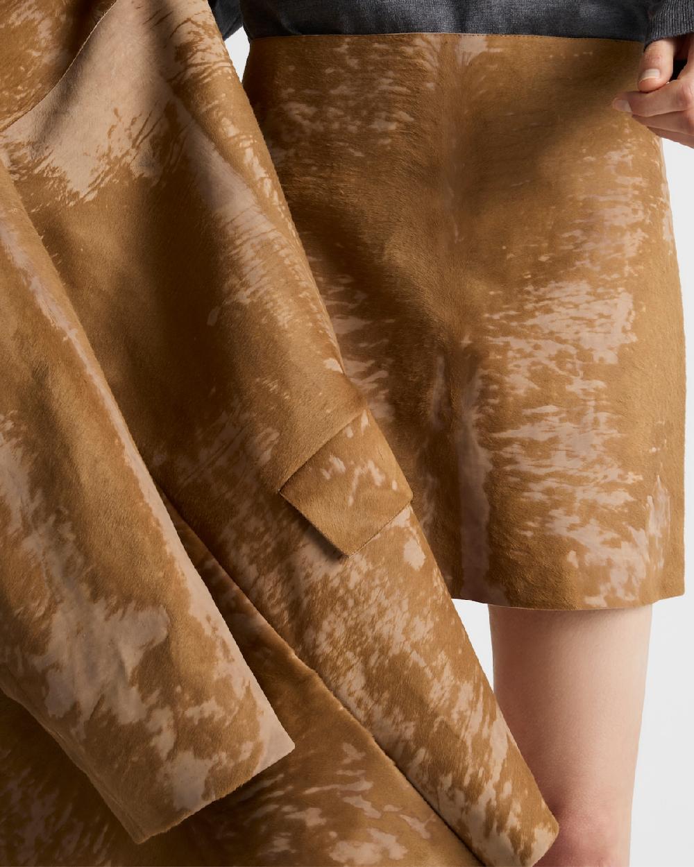 Prada Minifalda De Piel