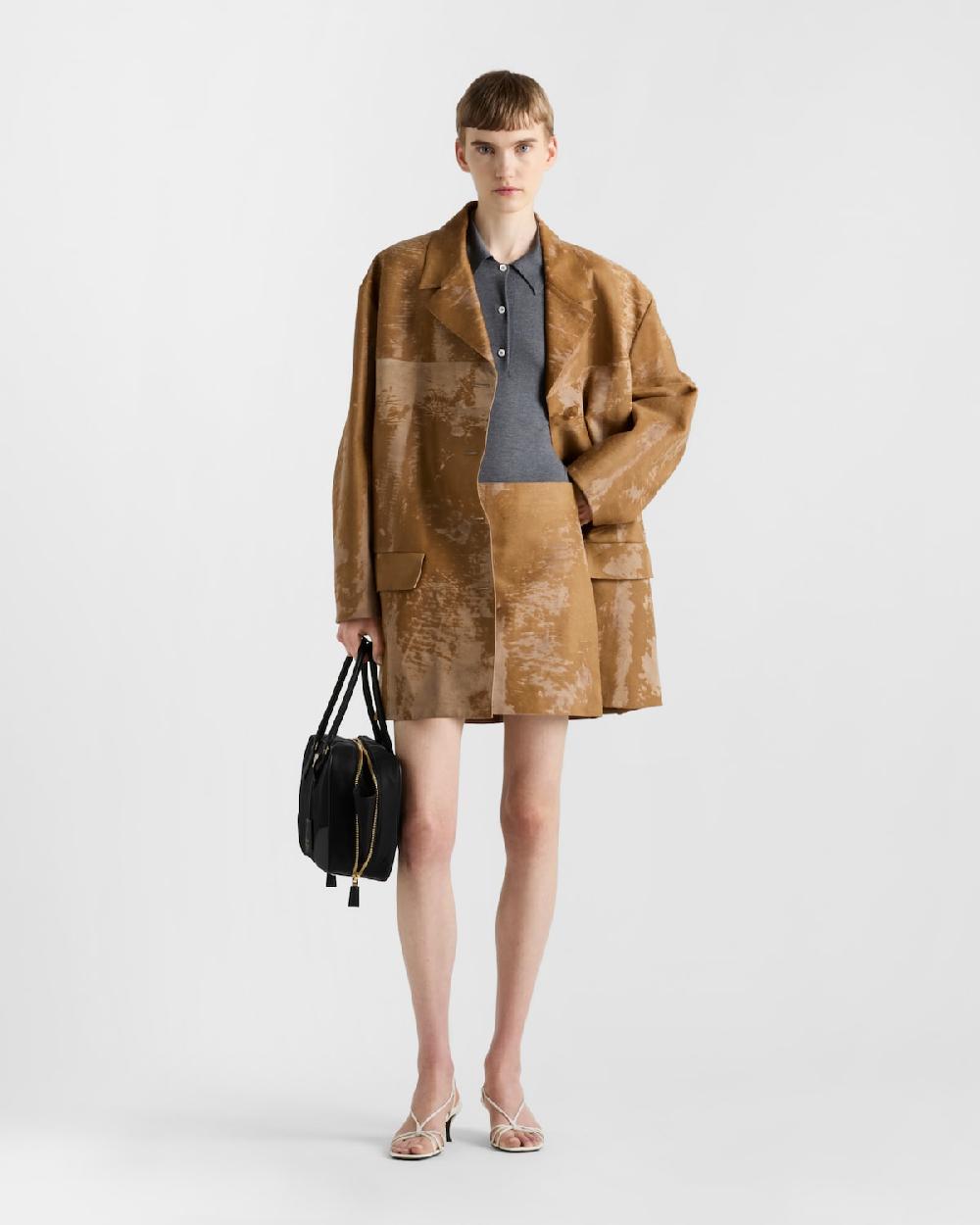 Prada Minifalda de piel