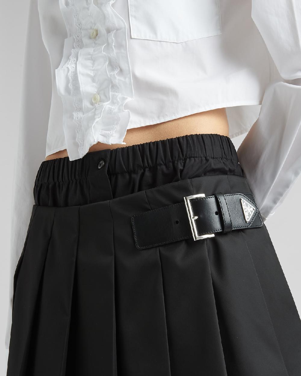 Prada Minifalda Plisada De Re-Nylon