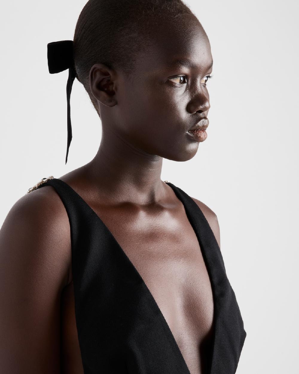 Prada Minivestido De Sablé Bordado