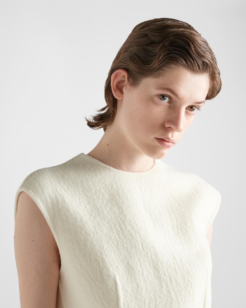 Prada Minivestido De Sarga Lavada