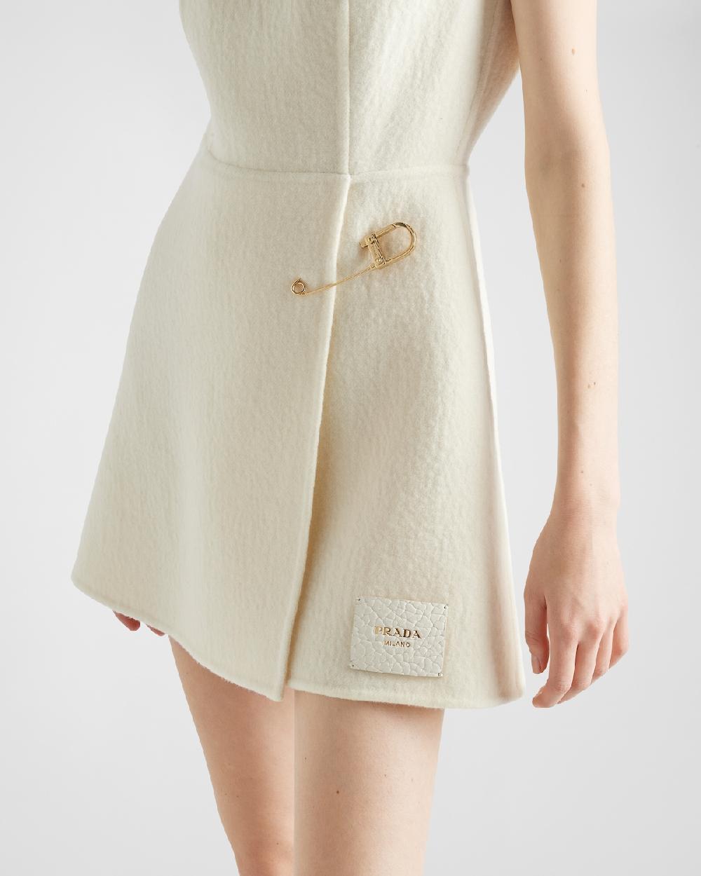 Prada Minivestido De Sarga Lavada