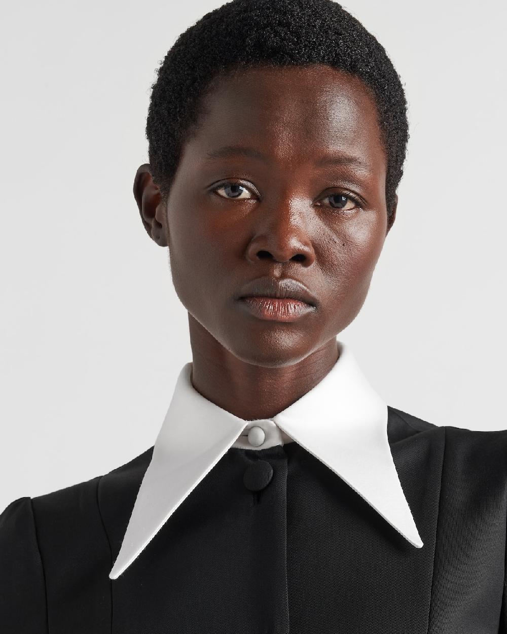 Prada Minivestido De Satén De Lana