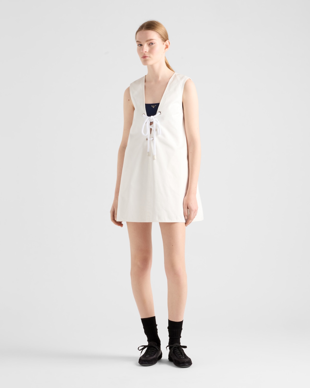 Prada Minivestido de satén envejecido