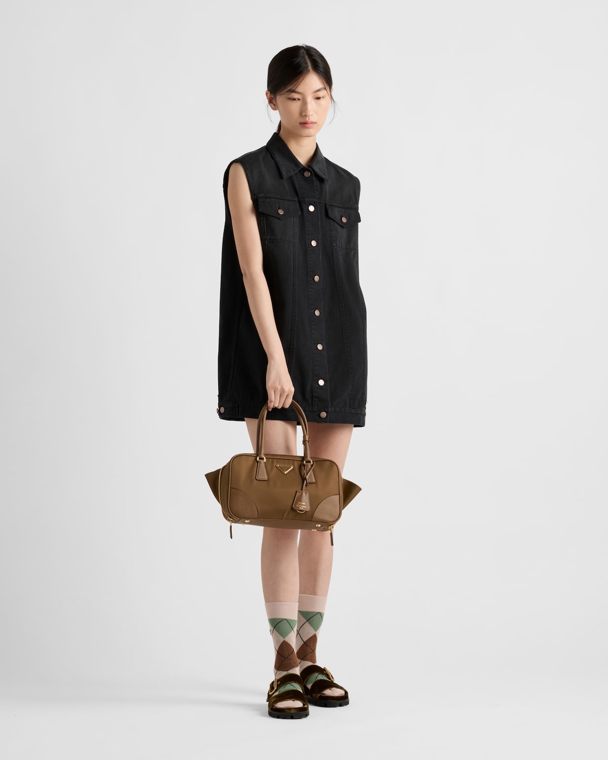 Prada Minivestido de tejido vaquero