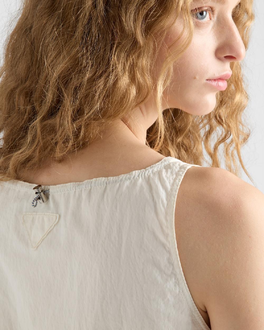 Prada Minivestido Sin Mangas De Pongé Técnico