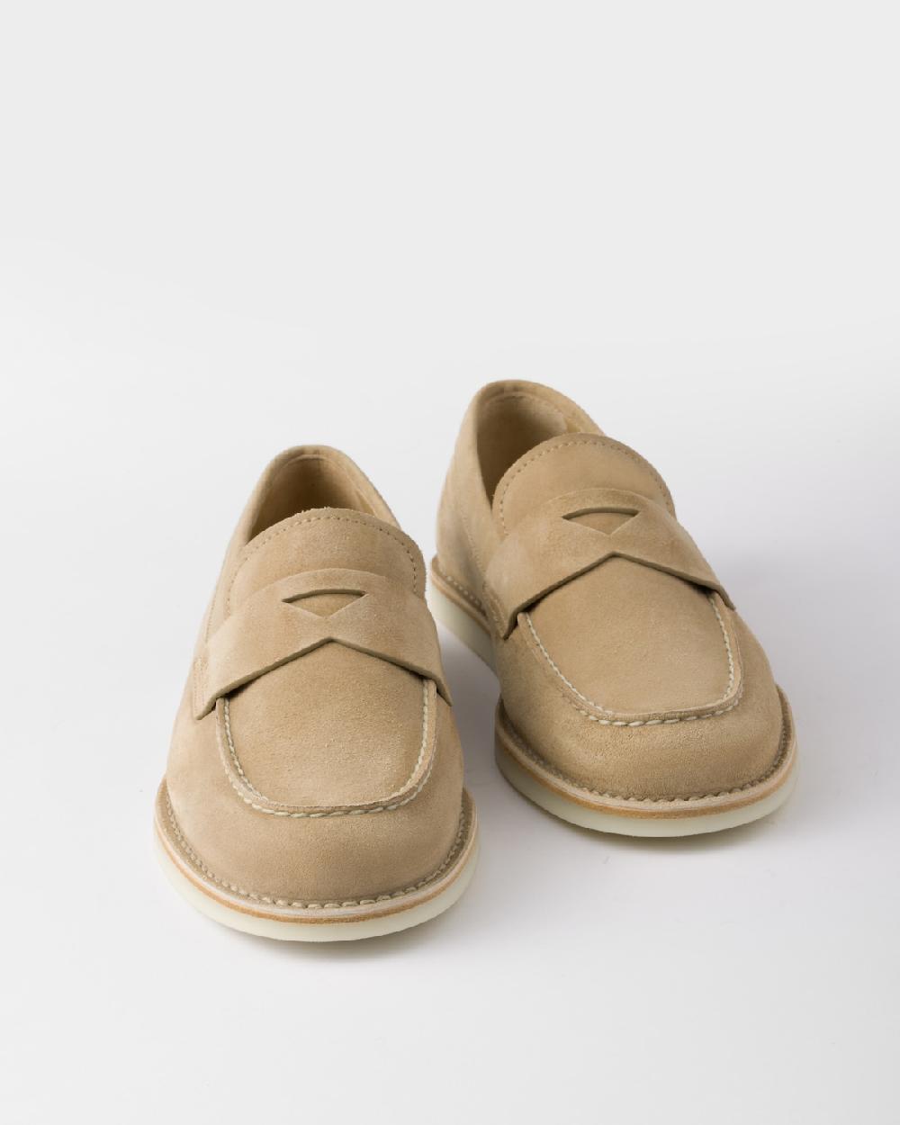 Prada Mocasines De Ante Desteñidos