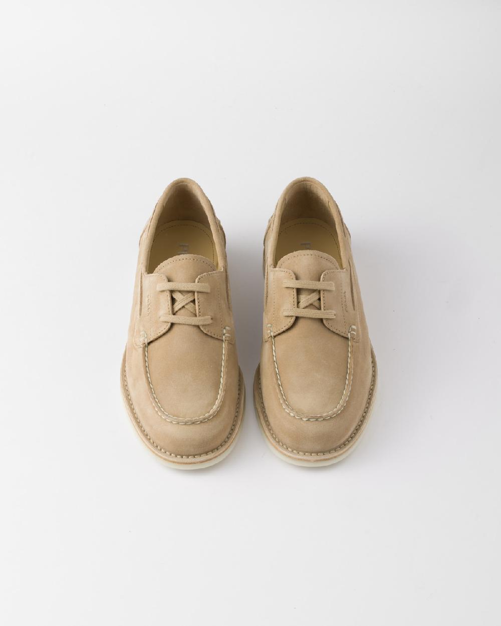 Prada Mocasines De Ante Desteñidos