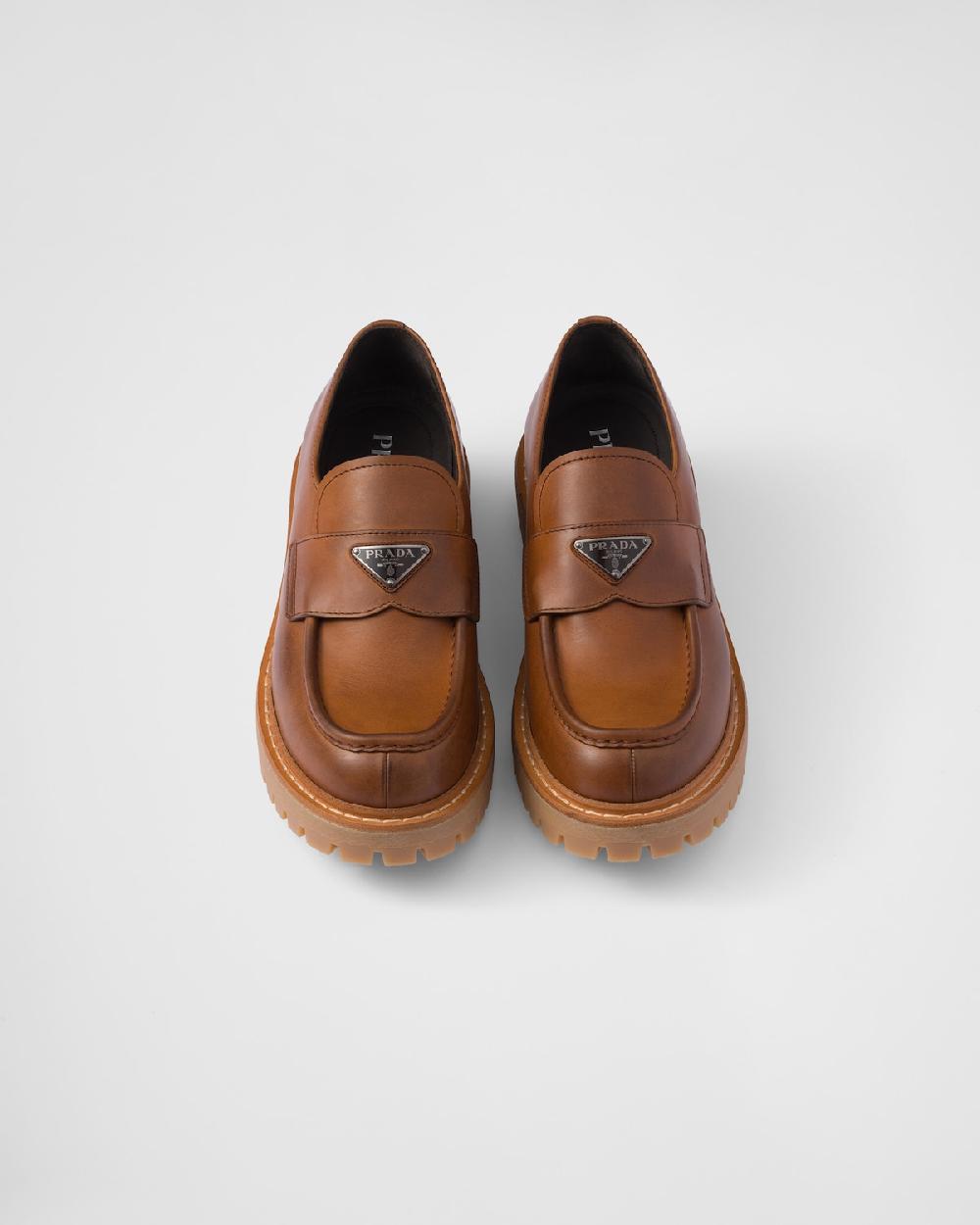 Prada Mocasines De Piel