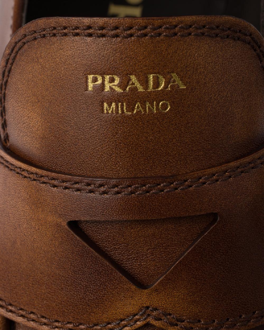 Prada Mocasines De Piel