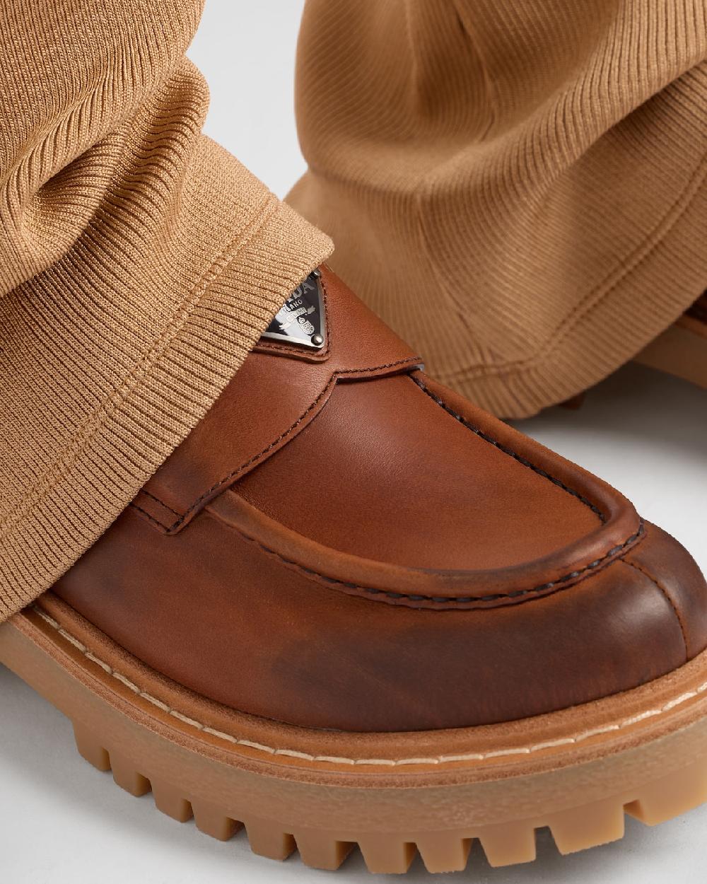 Prada Mocasines De Piel