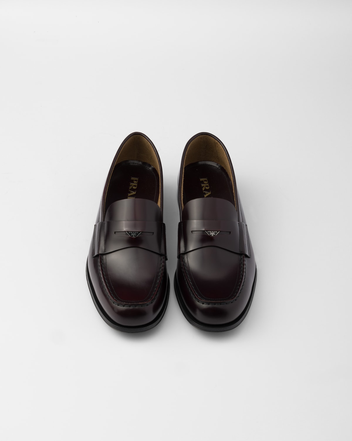 Prada Mocasines De Piel Cepillada