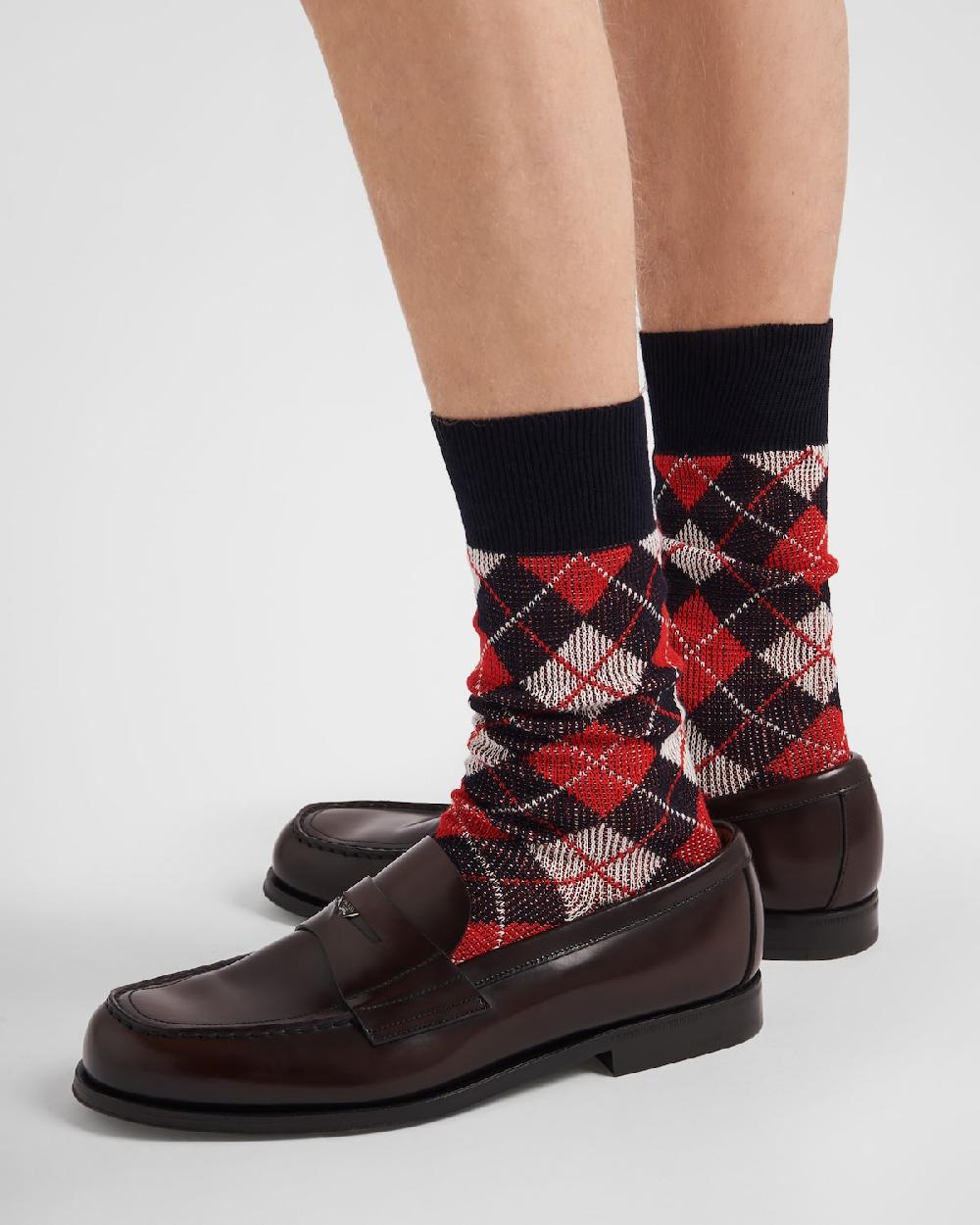 Prada Mocasines De Piel Cepillada