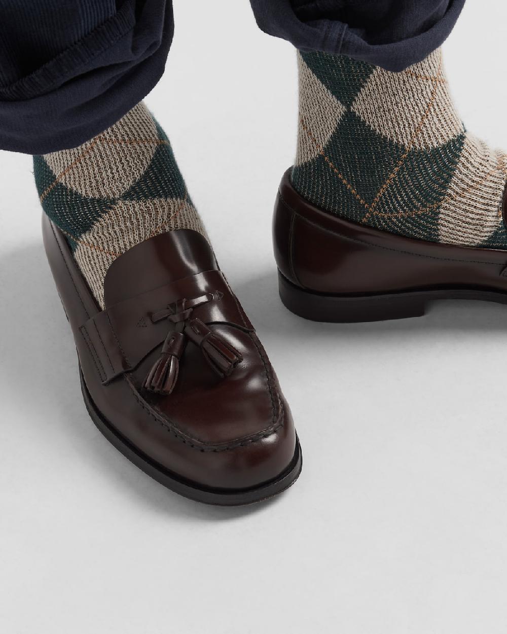 Prada Mocasines De Piel Cepillada