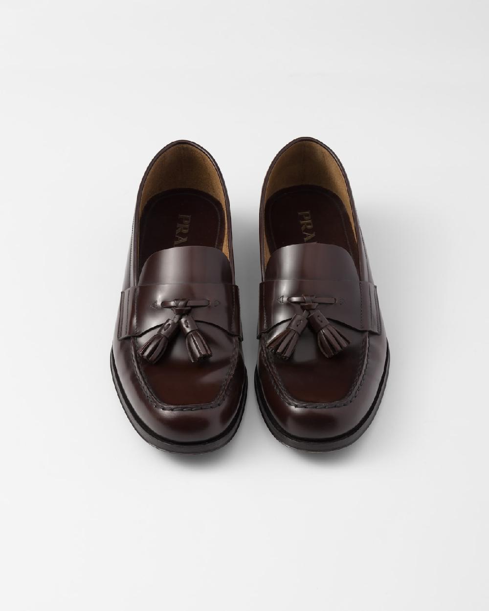 Prada Mocasines De Piel Cepillada