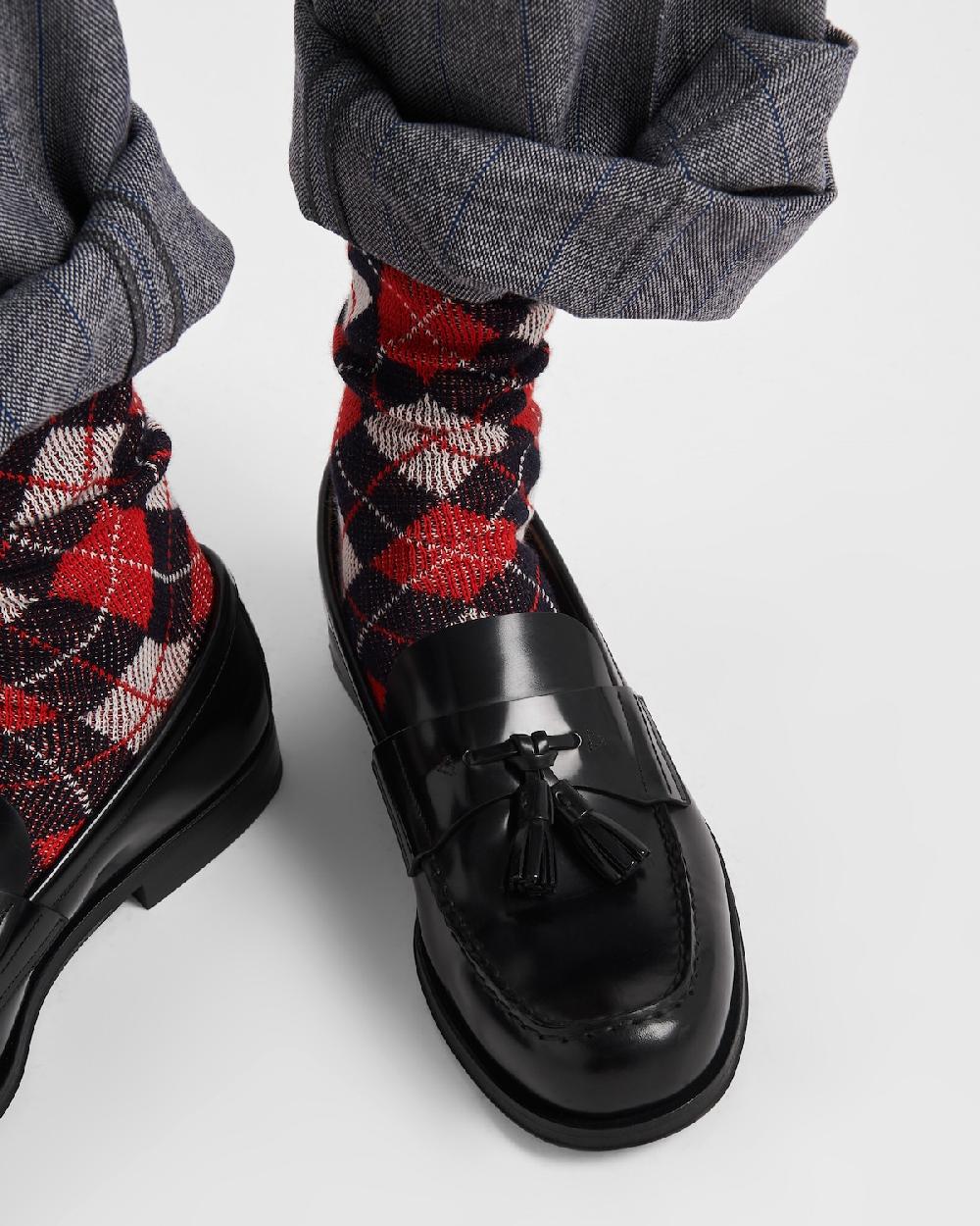 Prada Mocasines De Piel Cepillada