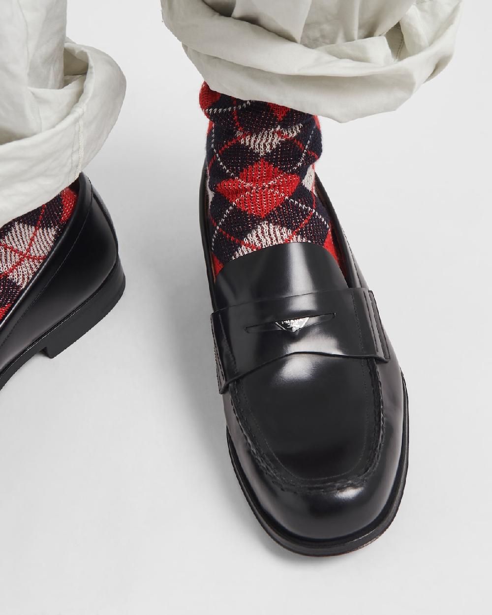 Prada Mocasines De Piel Cepillada