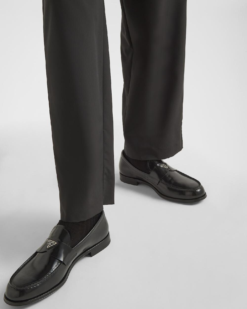 Prada Mocasines De Piel Cepillada