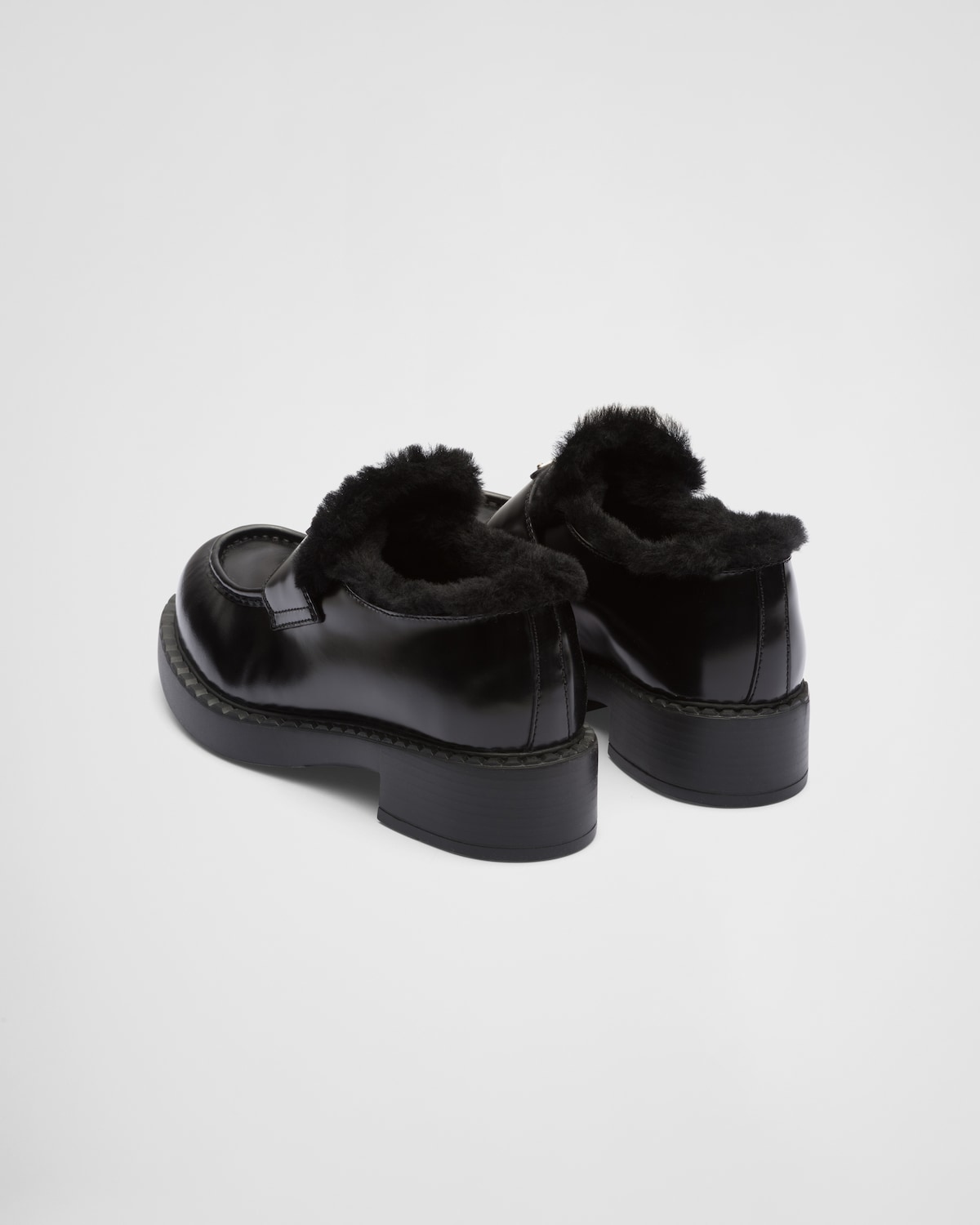 Prada Mocasines De Piel Cepillada