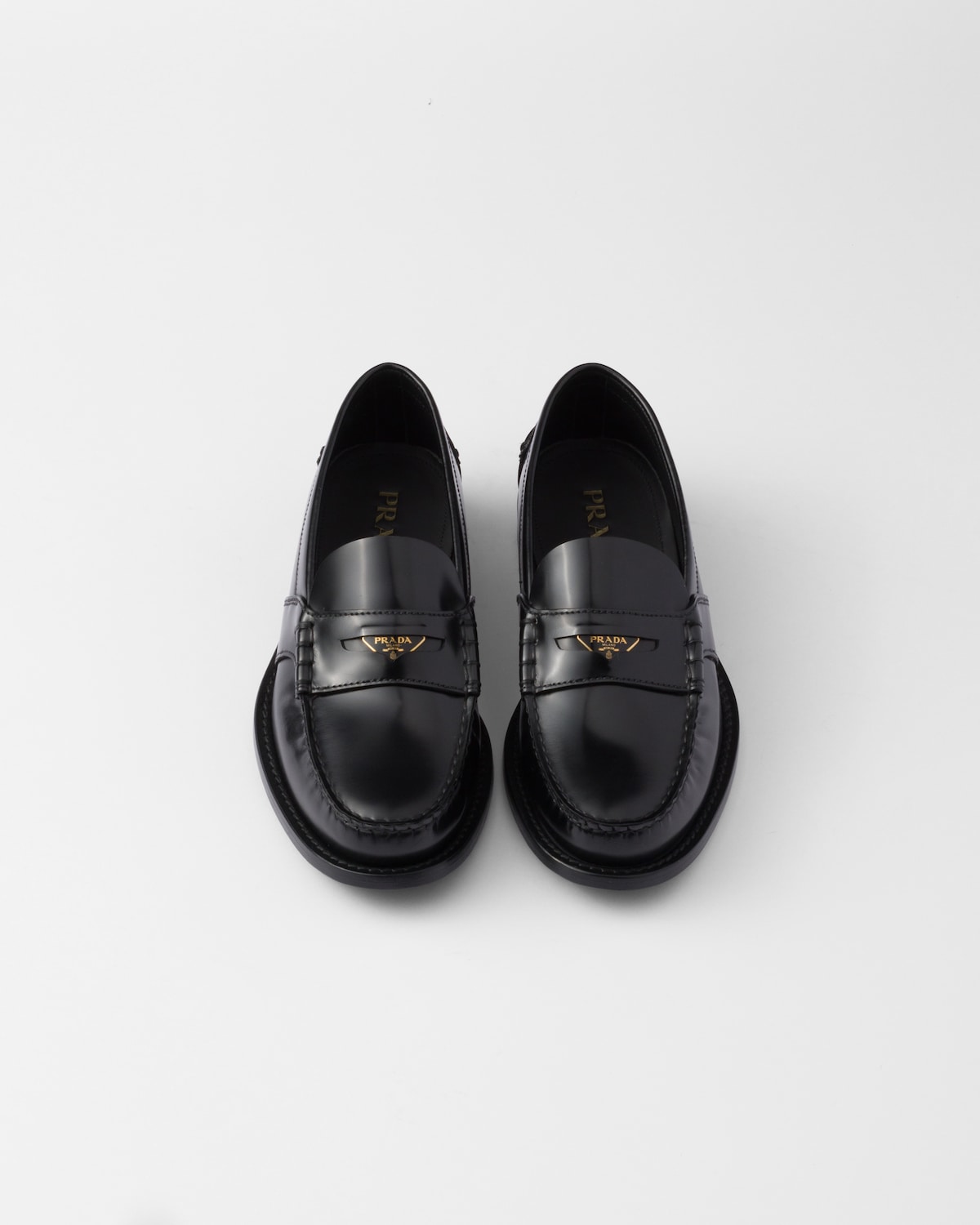 Prada Mocasines De Piel Cepillada