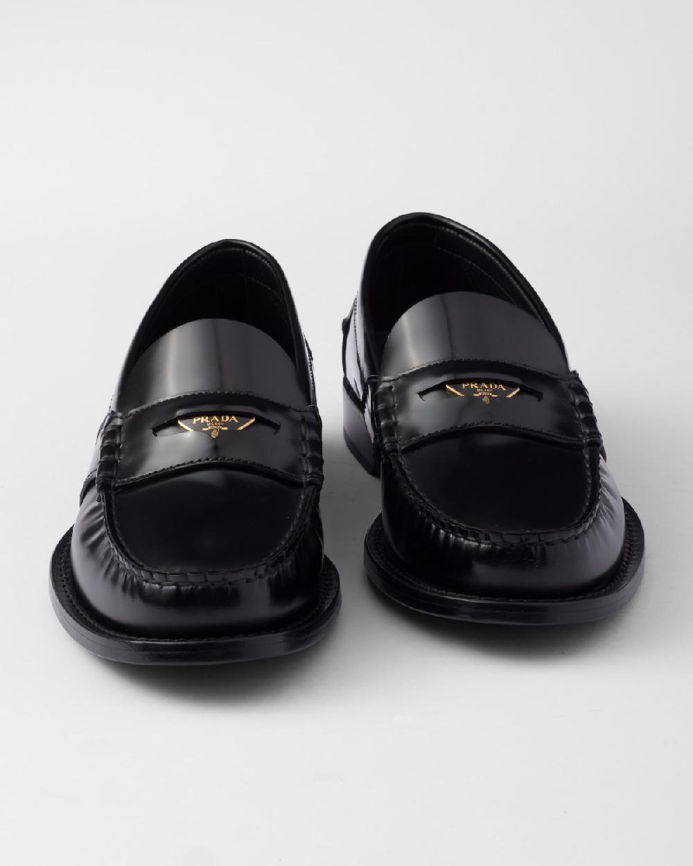 Prada Mocasines De Piel Cepillada