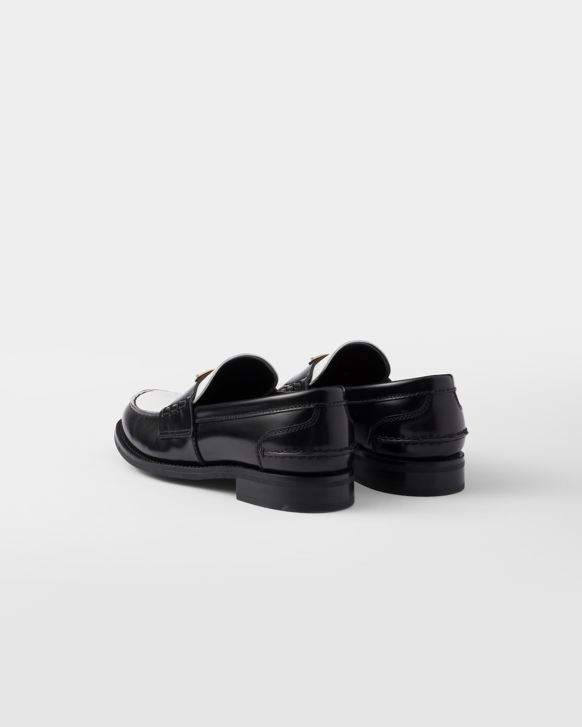 Prada Mocasines De Piel Cepillada En Dos Tonos